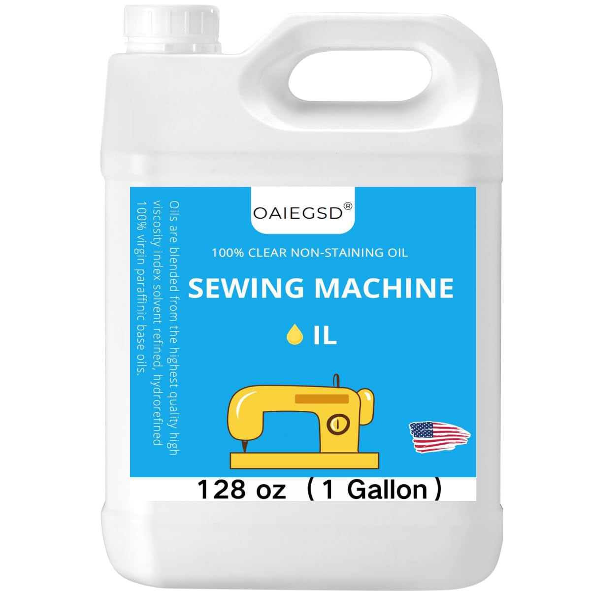 1oz Fine Light Sewing Machine Oil and Cleaning Kit, Includes Needle Tip Applicator & Dual-Ended Brush, Home & Industrial Mineral Sewing Machine Oil and Lubricant for Textile Machinery, by OAIEGSD