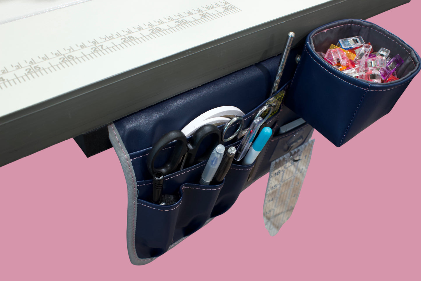 Molly Caddy Under-desk organizer with sewing supplies