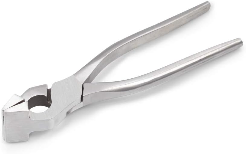 8 Inch Leathercraft Flatten Pliers Clamp Leather Edge Adjustment Press Flatten Plier Clamp For Bag Belt Wallet Labor Saving Flat-Nose Plier Leather Tools For Leather Working