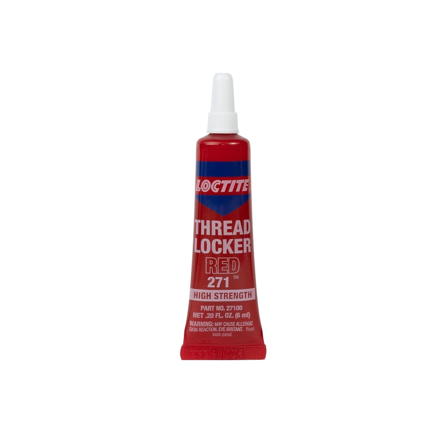 Loctite Threadlocker Red 271 - Permanent Thread Lock Glue for Nuts, Bolts, & Fasteners, High Strength Screw Glue to Prevent Loosening & Corrosion - 6 ml, 1 Pack