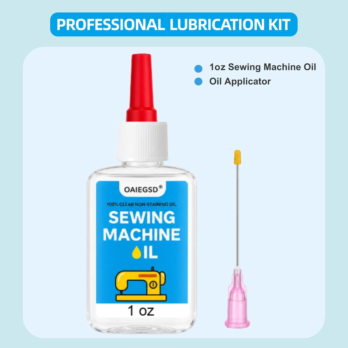 1oz Fine Light Sewing Machine Oil and Lubricant with Applicator