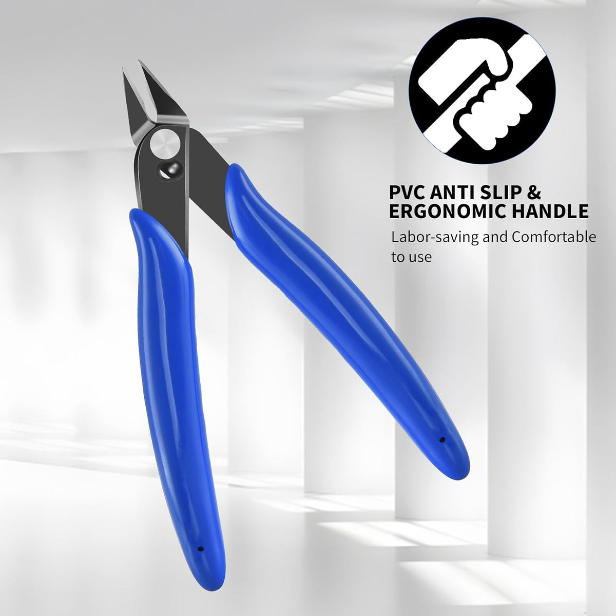 Micro Flush Cutter, 2-Pack Wire Cutters, 5“ Sharp Cutting Pliers