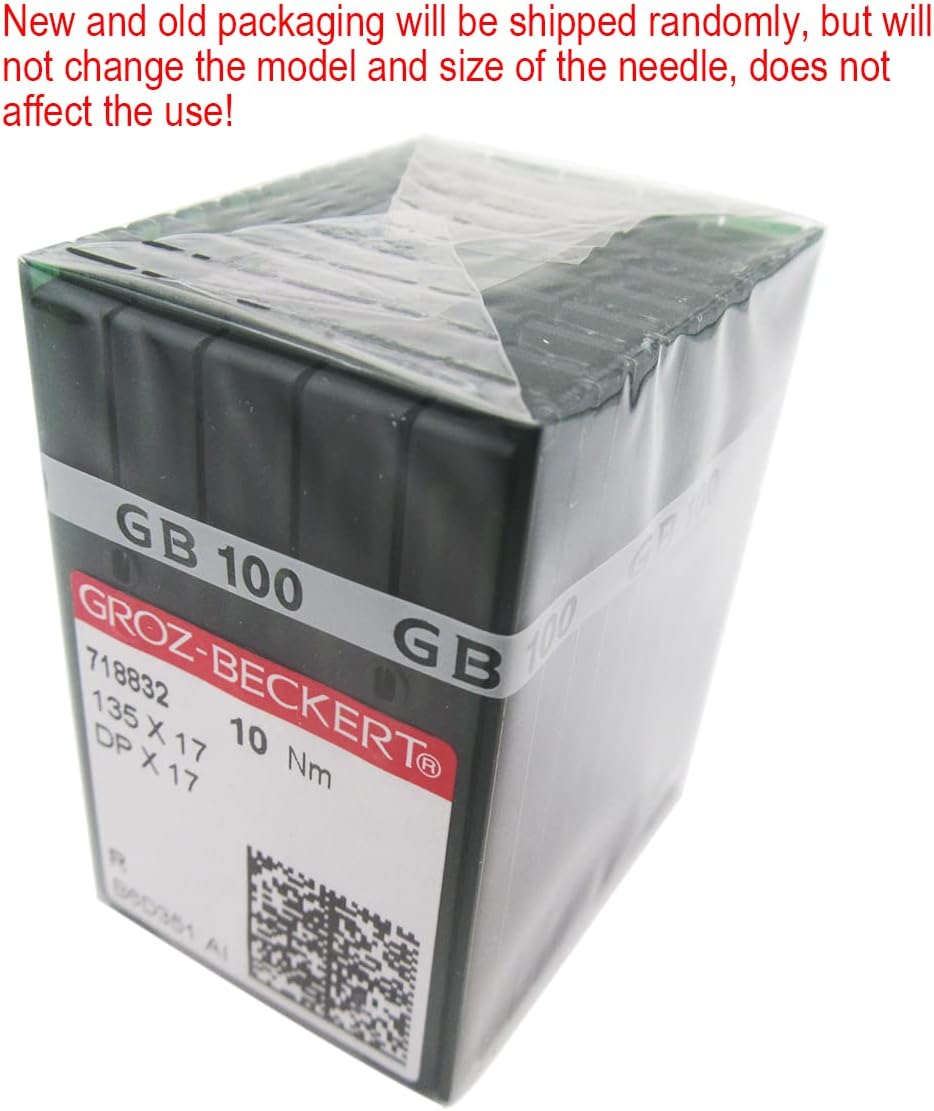 GROZ-BECKERT Needle in CKPSMS Clear Plastic Box- 100 Groz-Beckert 135X17 DPX17 SY3355 for Industrial Walking Foot Machine Needles (Needle Size:DPX17 16/100)