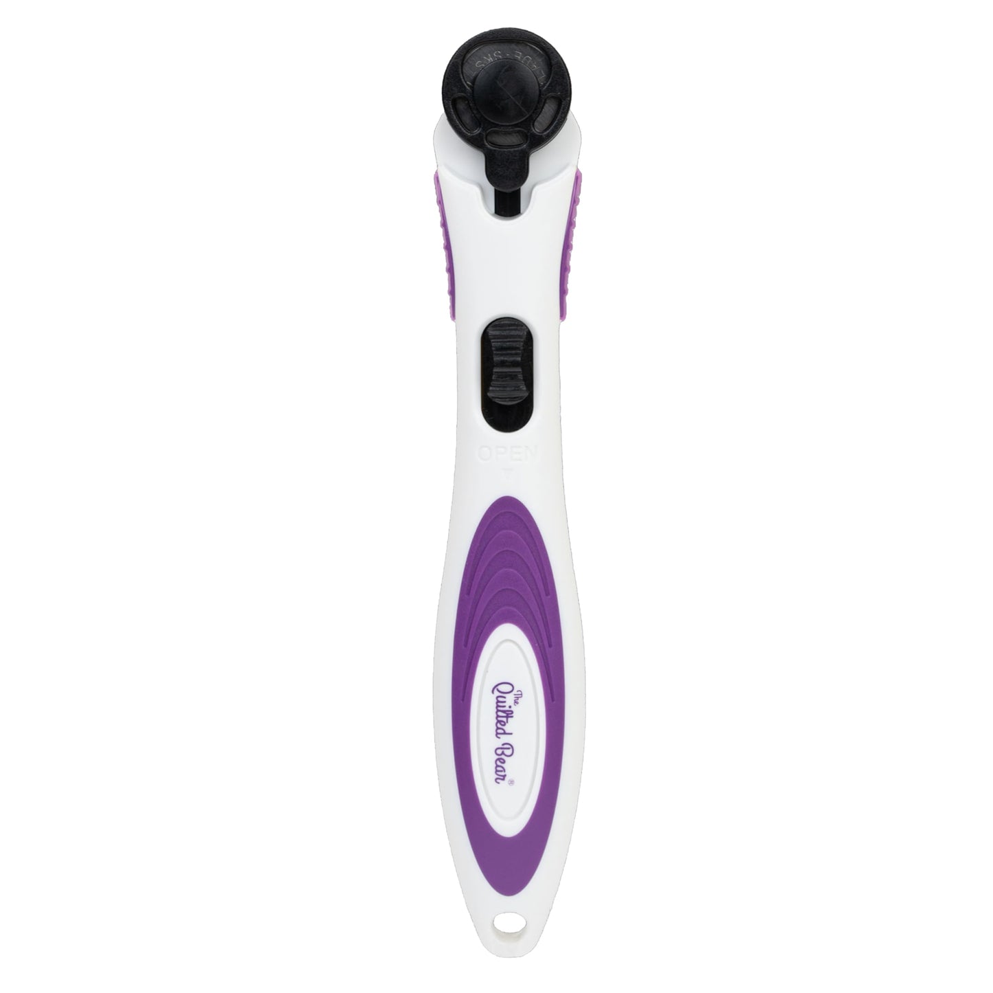 The Quilted Bear 45mm Rotary Cutter - Ergonomic Soft Grip Rotary Cutter for Fabric with Sharp Blade for Precise Cuts & Easy Blade Replacement for Quilting & Sewing Supplies (45mm)