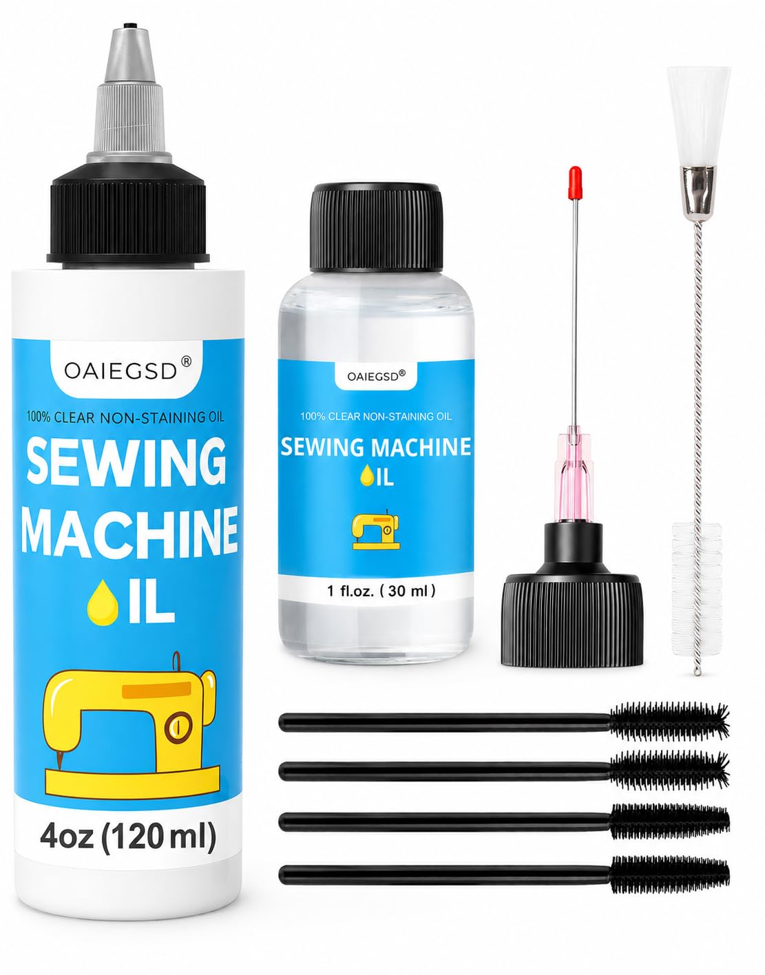 1oz Fine Light Sewing Machine Oil and Lubricant with Applicator