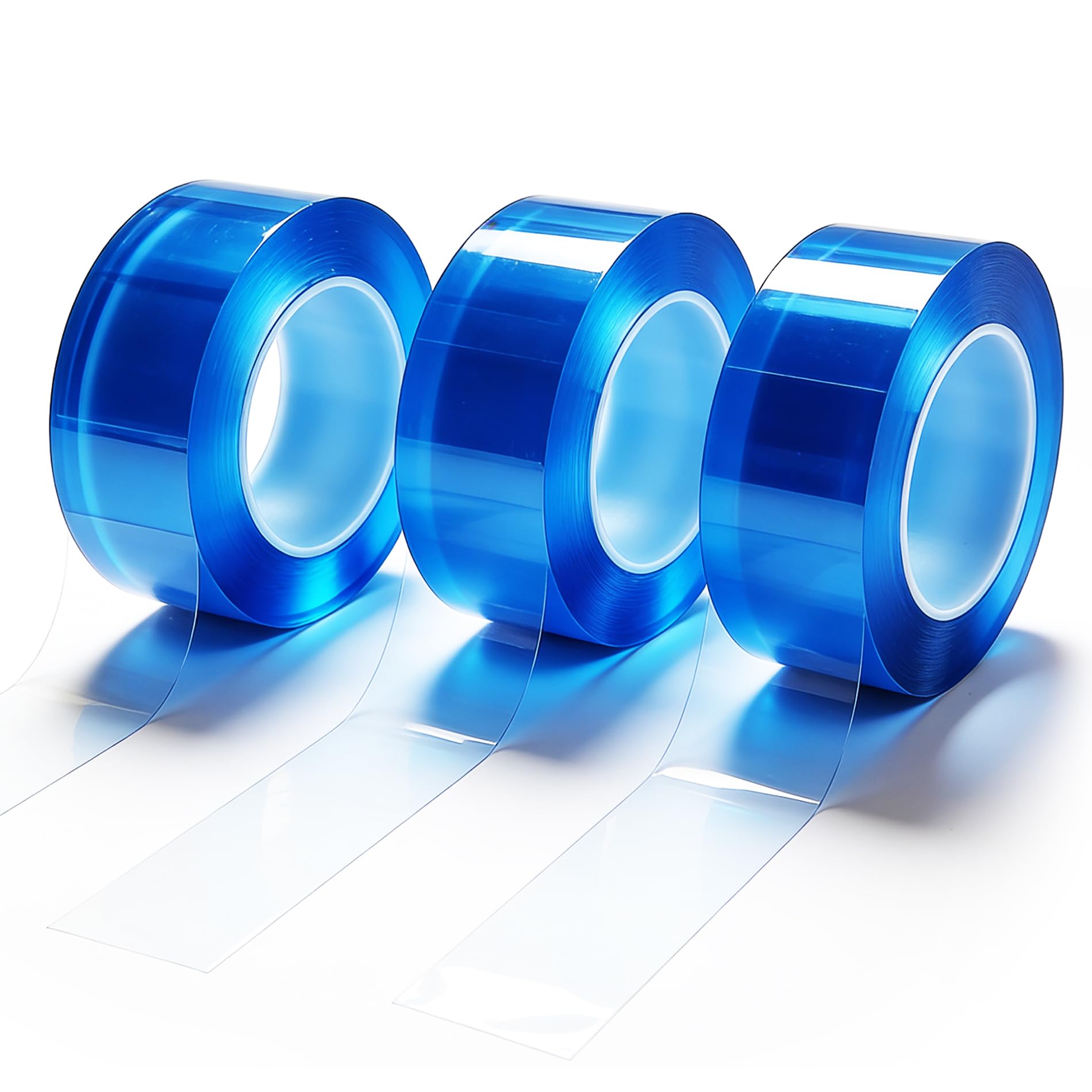 3 Pack Non-Adhesive Vinyl Wrap Amazing Tape, Double Sided Self-Clinging Reusable Multi-Purpose Tape for Plumbing Repairs, Crafts, Sewing, Outdoor, Workshop & Office, 1” x 50ft Per Roll (Total 150ft)