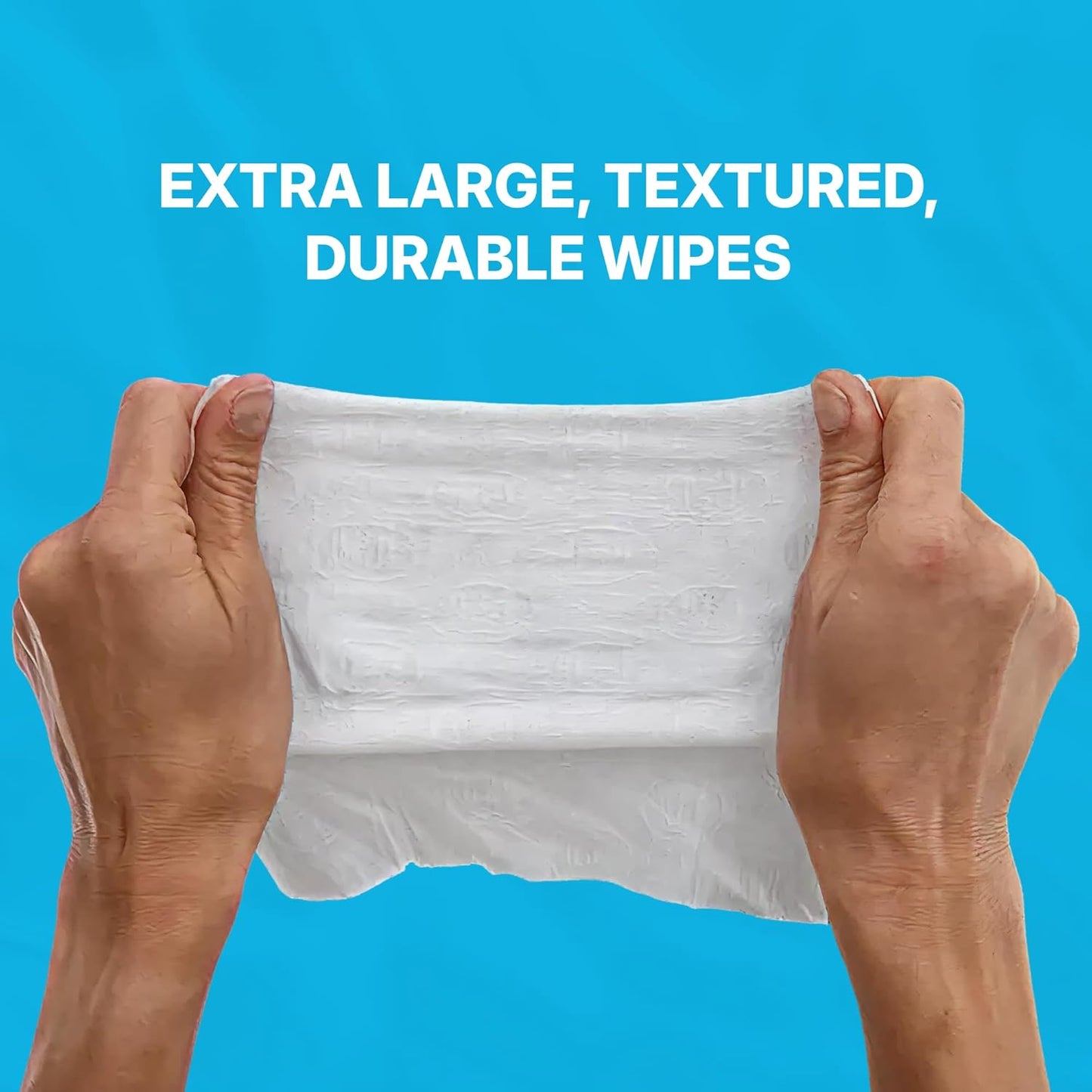 WaterWipes Sensitive Whole Body Cleansing Wipes, 99.9% Purified Water, XL Textured Wipes, Incontinence Care, Fragrance Free, 90 Count