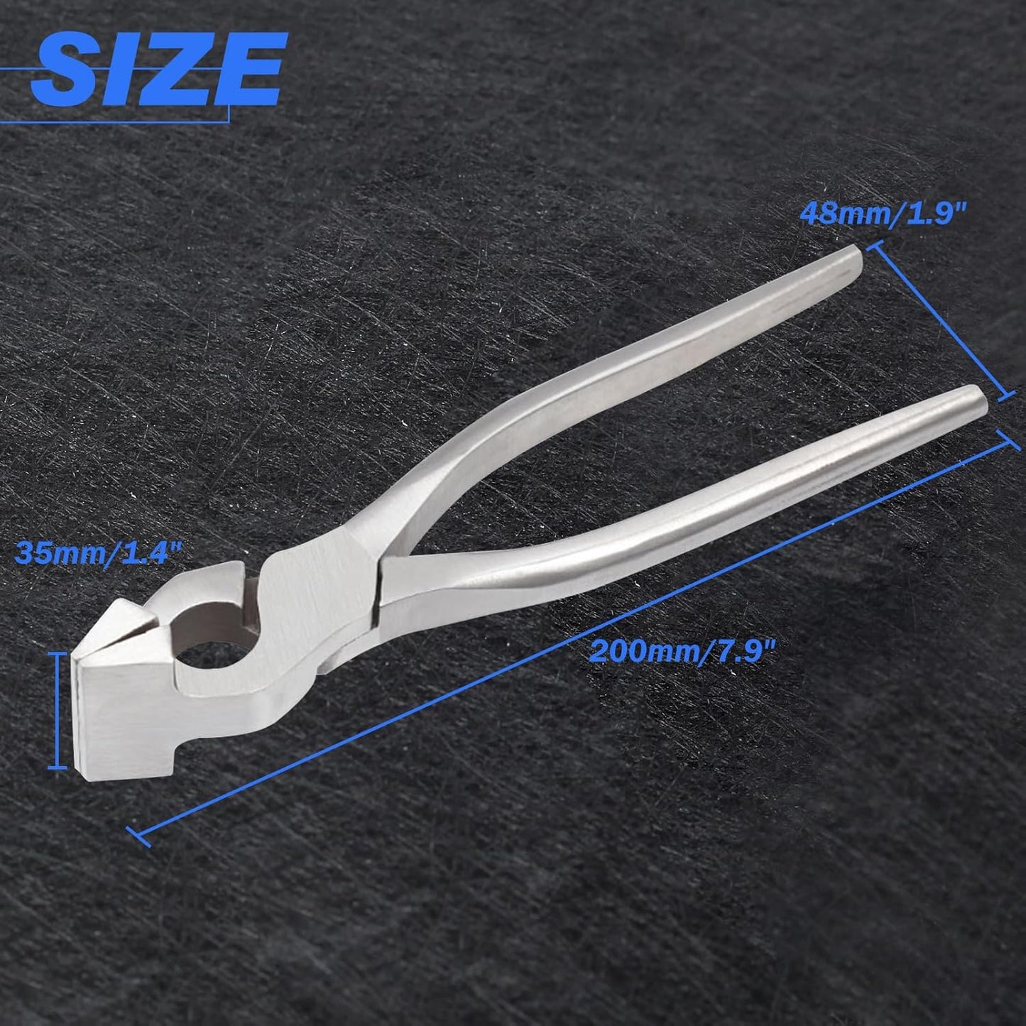 8 Inch Leathercraft Flatten Pliers Clamp Leather Edge Adjustment Press Flatten Plier Clamp For Bag Belt Wallet Labor Saving Flat-Nose Plier Leather Tools For Leather Working