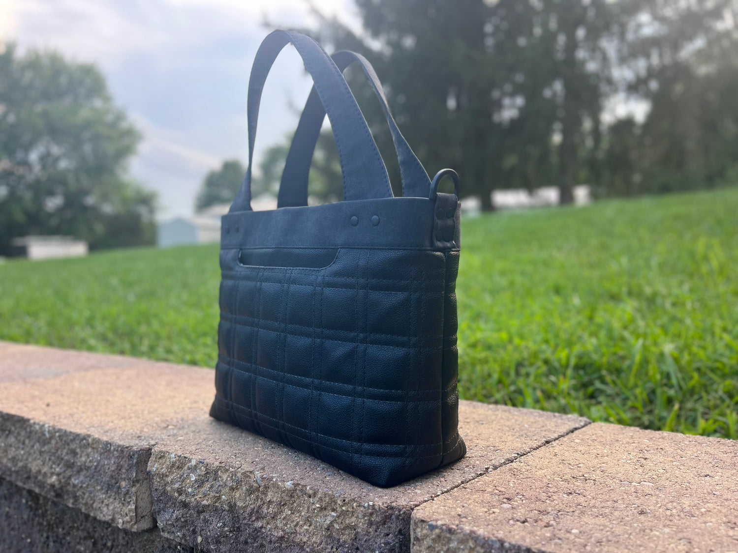 Black Quilted Custom Bag