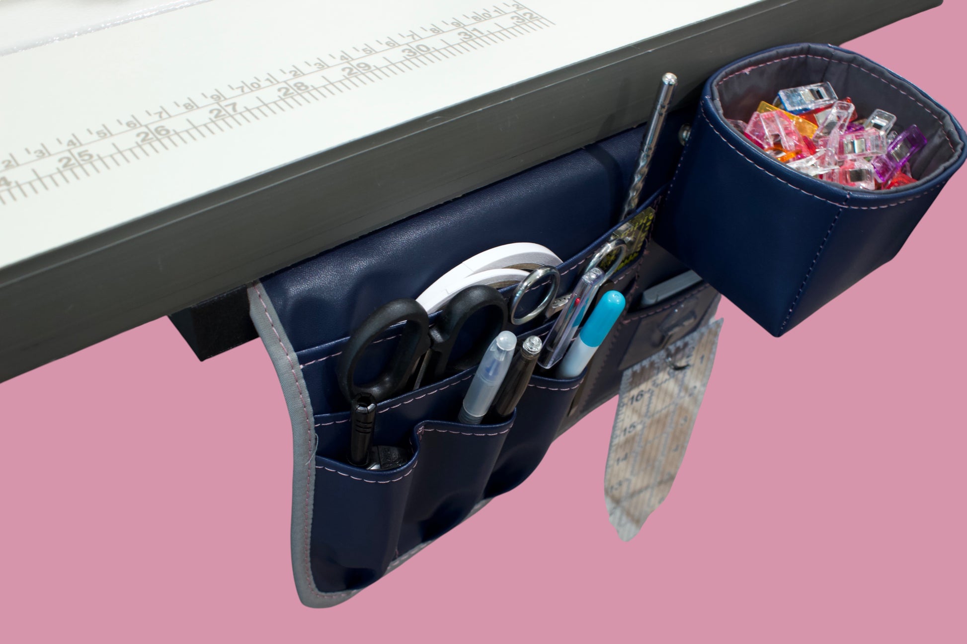 Molly Caddy Under-desk organizer with sewing supplies