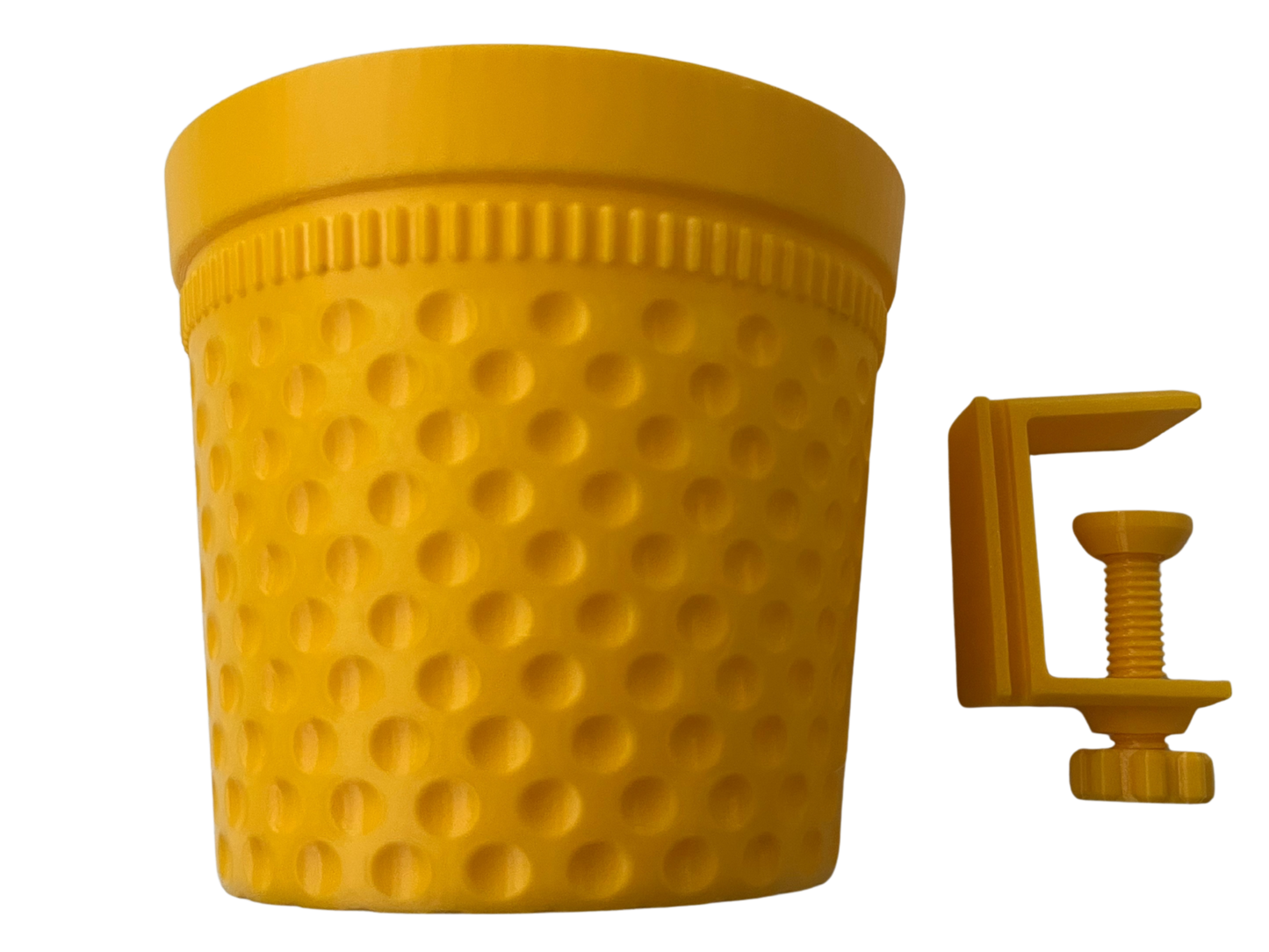 Thimble-Shaped Bin with Table Mount