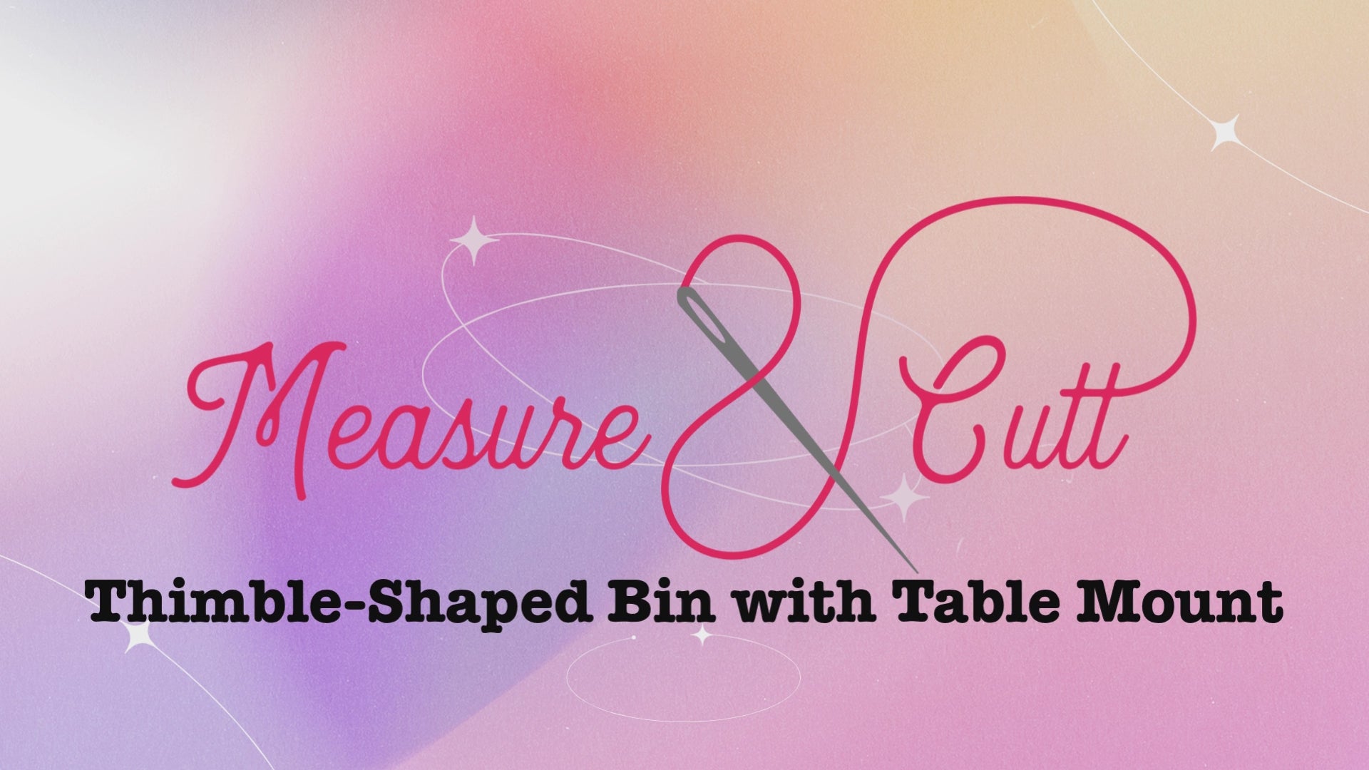 Shorty video showing how the thimble shaped bin is attached to a table with a table mount